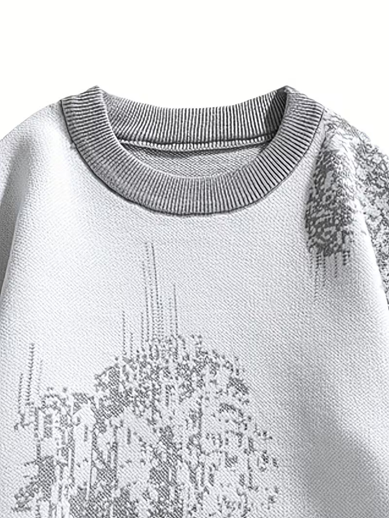 Men's Thermal & Color Block Pullover Sweater