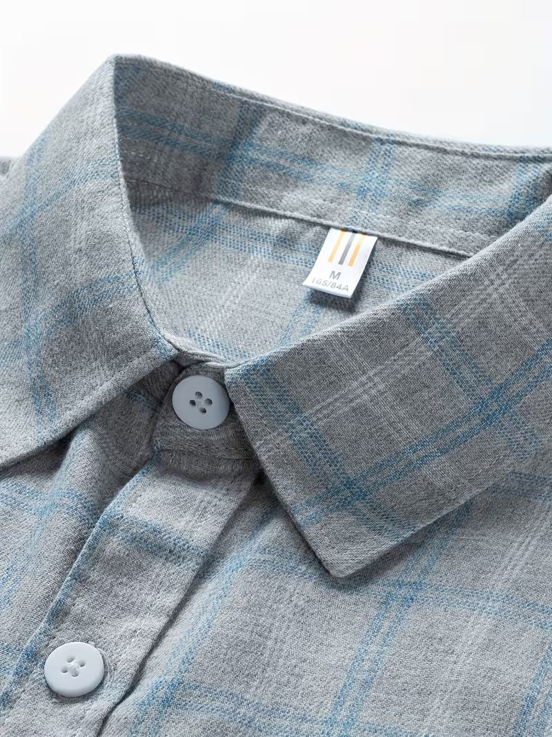 Plaid Long-Sleeve Shirt